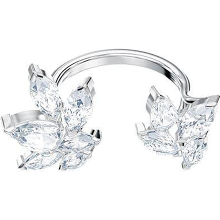 Swarovski elegante zachte open ring voor dames, platina wit 5448849 Box (Random Color),55 white
