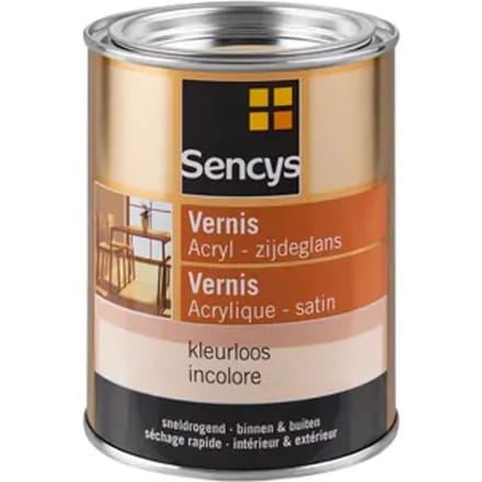 Sencys Vernis Acryl Zijdeglans Kleurloos 500ml
