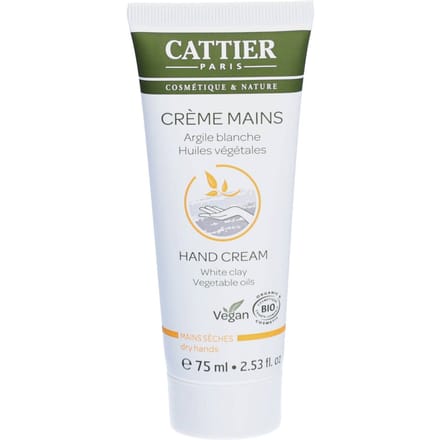 Cattier Hand Cream - White Clay & Vegetable Oils 75 Huidcrème