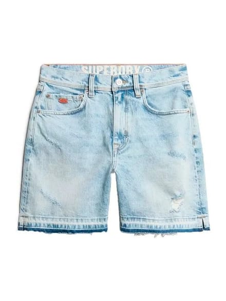 Superdry - Cut-off short met middelhoge taille - Dames - Jeans shorts