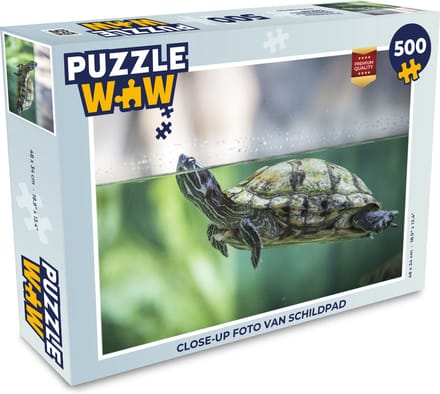 Puzzel Close-up foto van schildpad - Legpuzzel - Puzzel 500 stukjes