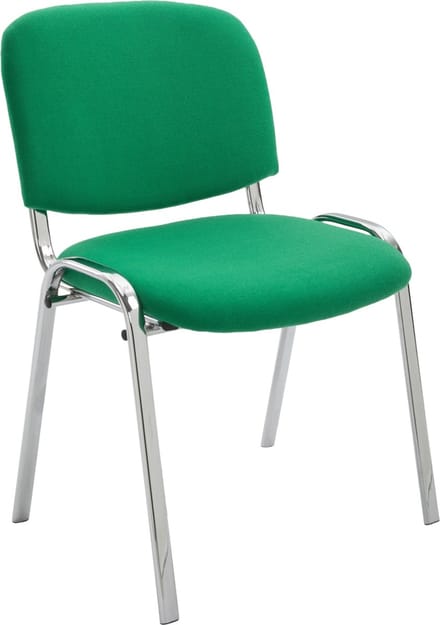 CLP Ken Eetkamerstoel Chroomoptiek - Stof groen