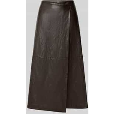 Uitlopende midi-rok met viscose-aandeel