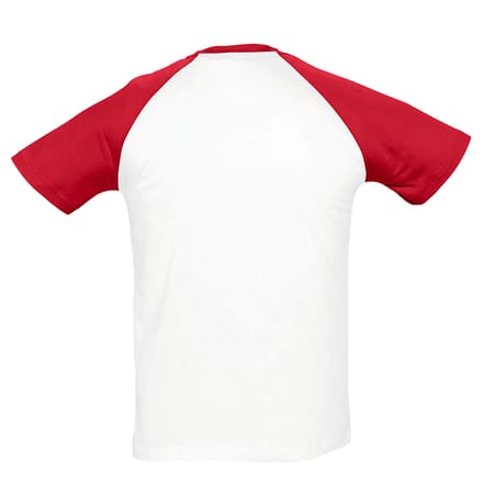 SOLS Heren Funky Contrast T-Shirt met korte mouwen (Wit/rood)