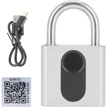 Cadenas Bluetooth Intelligent à Empreinte Digitale et Application Téléphonique, Ensemble de Verrouillage pour Dortoir, Entrepôt white