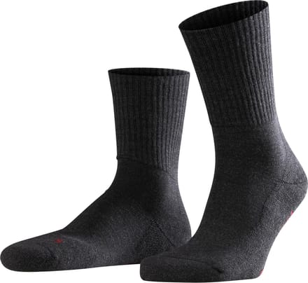 FALKE Walkie Light eenkleurig wol functioneel materiaal sokken unisex grijs - maat 44-45