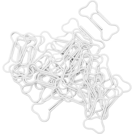 30 Stuks Fancy Paperclips Botvormige Plastic Gecoate Draad Multifunctionele Leuke Paperclips voor Notitieboek wit