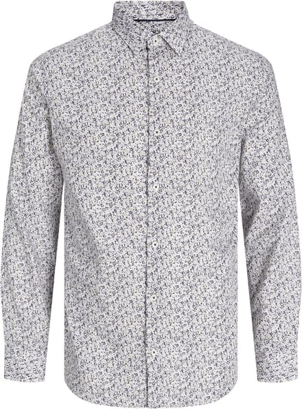 JACK&JONES PLUS JPRBLANORDIC PRINT SHIRT L/S PS Heren Overhemd - Maat EU2XL US1L