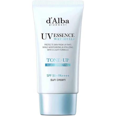 [d'Alba] Waterfull UV Essence Tone Up Sun Cream Blauw Corrigerend SPF 50+ PA++++ 50ml