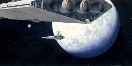 Fotobehang - Star Wars Classic RMQ Stardestroyer 500x250cm - Vliesbehang