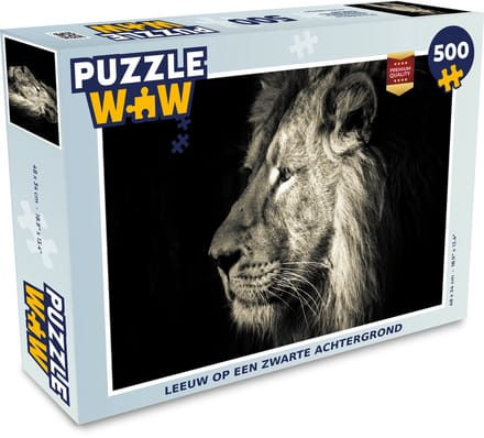 Puzzel Leeuw - Profiel - Portret - Legpuzzel - Puzzel 500 stukjes