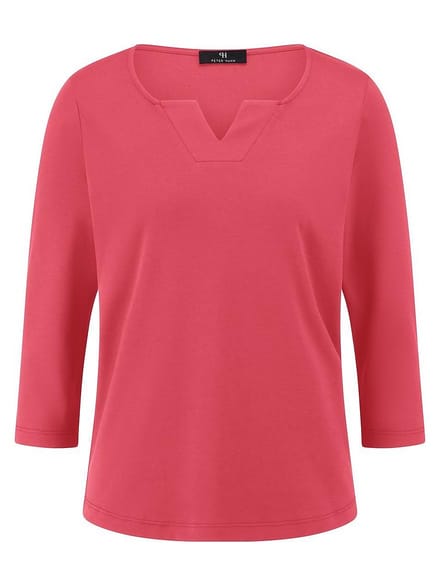 Shirt ronde hals Van Peter Hahn rood