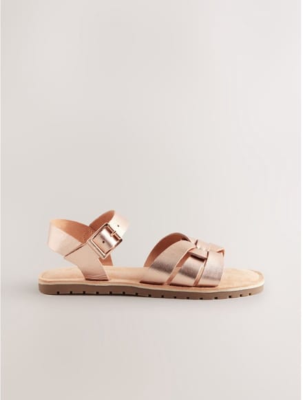 Next - Meisjes - Leren geweven sandalen - Roze