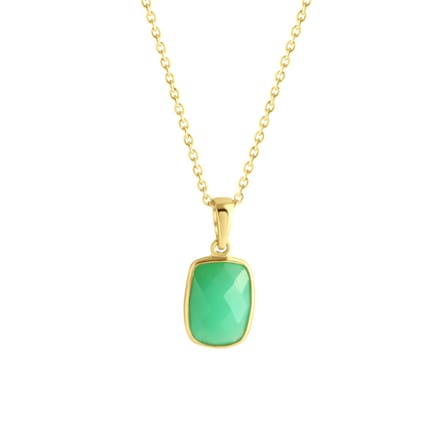 Jamelli Damen-Kette 925er Silber 1 Chrysopras One Size 88396286