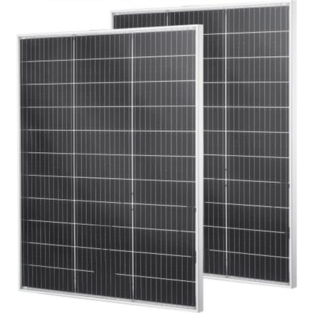 VEVOR Bifaciale zonnepanelen 100W (2 stuks), 23% hoogrendements monokristallijne N-type PV-module met MC4-uitgang en aluminium frame, IP67 waterdicht zonnepaneel voor auto, boot, camper en off-grid toepassingen.