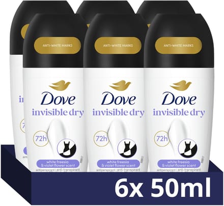 Dove - Anti-Transpirant Deodorant Roller - Advanced Care - Invisible Dry - 6 x 50 ml