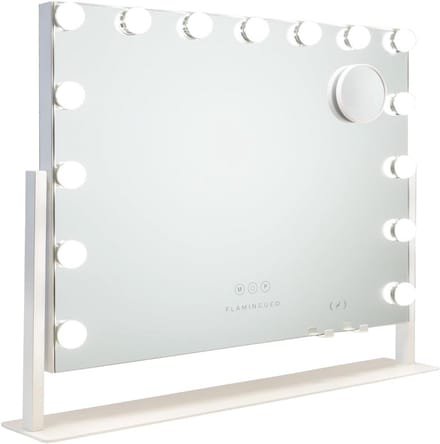 Verlichte Make-up Spiegel met 15 LED's, Dimbaar Licht en Draadloze Oplader