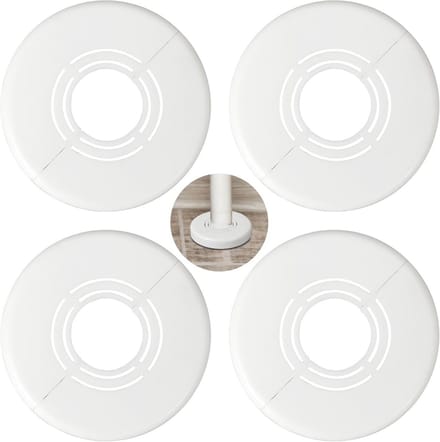 Verwarmingsbuis Rozetten voor Radiatoren - Variabele Binnendiameter (21/26/33 mm) - 4 Stuks Wit