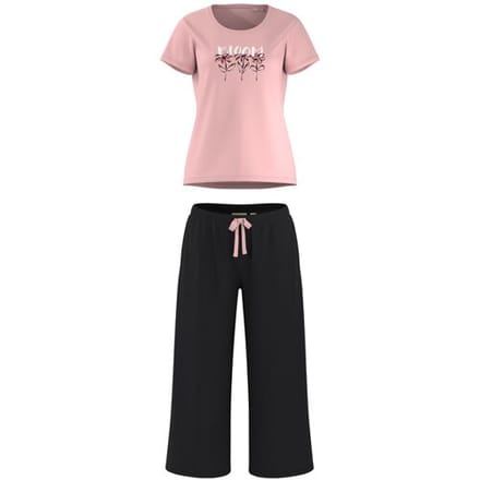 ESMARA Dames pyjama (Roze/zwart, S (36/38))