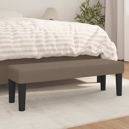 vidaXL - Bank - Taupe - 100 - x - 30 - x - 30 - cm - Stof
