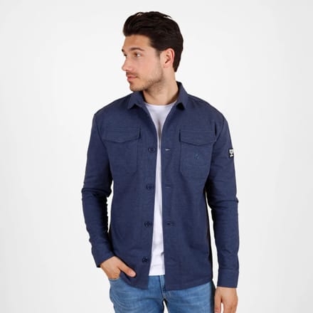 Heren Overshirt Andel - Donkerblauw Melange