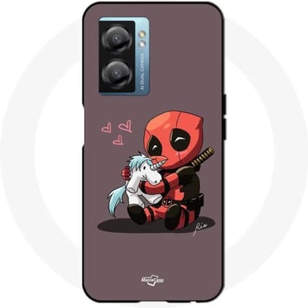 Oppo A77 5G Baby Deadpool-hoesje met eenhoorn