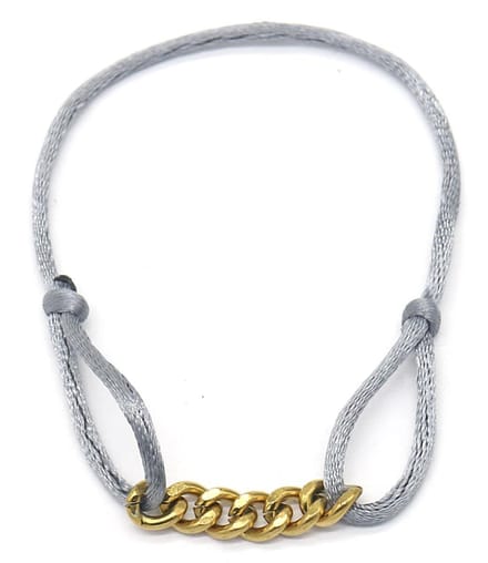 Armband Dames - Schakels RVS - Lengte Verstelbaar - Grijs en Goudkleurig