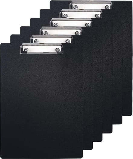 Klembord met Pincet - 6 Stuks - Zwart - A4
