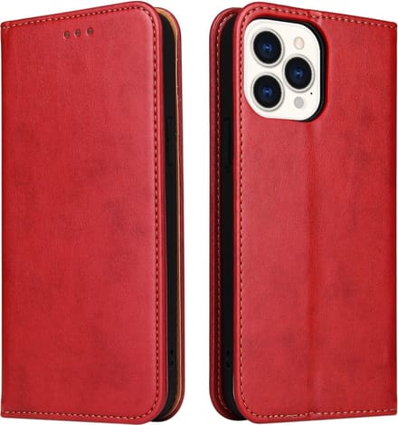 Luxe BookCover Hoes Etui geschikt voor iPhone 15 PRO MAX Rood
