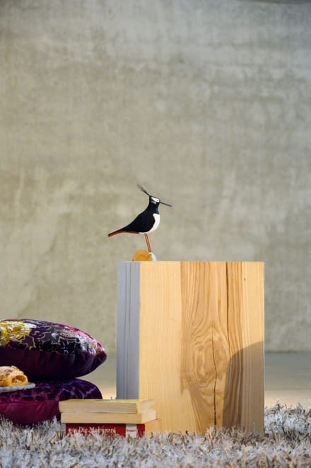 Jan Kurtz - Block Kruk rond - Hoogte 38 cm - Essen - naturel - bruin