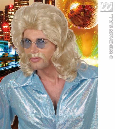 pruik 70s man blond