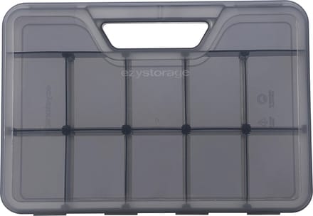 Ezystorage assortimentsdoos opbergbox heavy duty - Grijs - Stapelbaar | Met deksel | Waterdicht | Heavy Duty