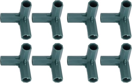 Kas Frame Connectoren - Plant Steunbeugels - Tuinieren Kas Bouwen - 3-weg Stabiliteit - 16 MM Diameter