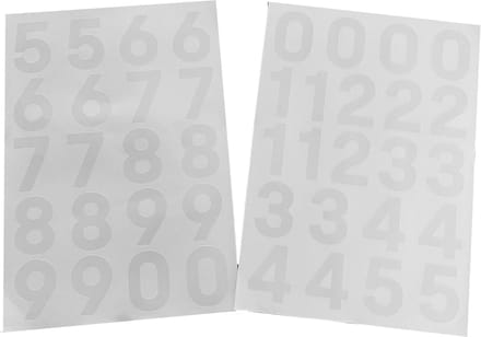 Afecto plakcijfers 0 - 9 - wit - hoogte 5 cm - voor binnen en buiten