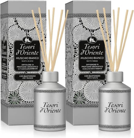 Aromadiffuser Set met Geurstokjes – 2x Witte Musk Geur voor Langdurige Sfeer