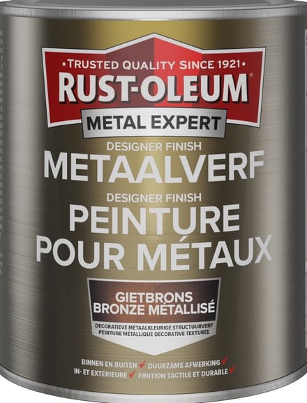 Rust-Oleum Metal Expert Designer Finish Metaal Verf Gietbrons 400ml