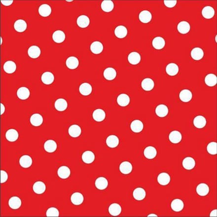 PAPSTAR Servetten met stippenprint, 33x33 cm, rood