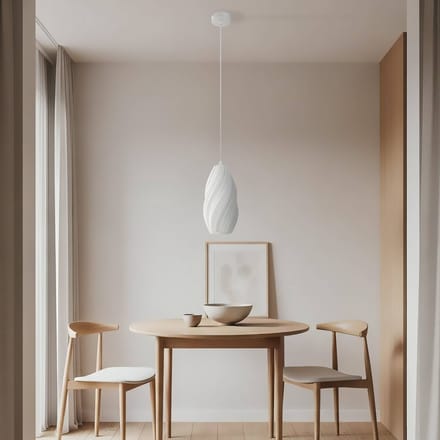 Lindby - hanglamp - 1licht - polyethyleentereftalaat - H: 30 cm - E27 - wit