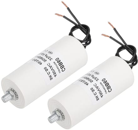 Startcondensator CBB60 - Motorcondensator Condensator - Motoren Starten - Laag Verlies - 22uF 450V - Wit