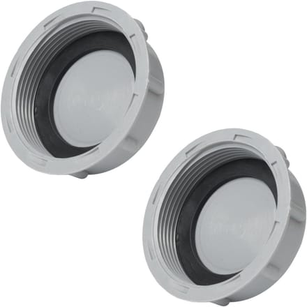 Gootsteenplug Set - Afvoerstop - Leidingen Afsluiten - Duurzaam PVC Materiaal - 45 mm 2 Stuks - Grijs