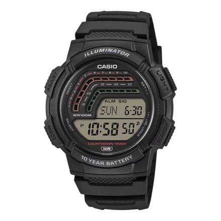 Casio Casio Collection WS-1800-1AVEF Horloge - Kunststof - Zwart - Ø 44 mm