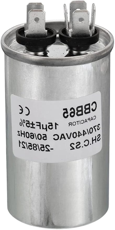 Condensator CBB65 - Startcondensator Motorcondensator - Motor Starten - Aluminium Behuizing - 15uF 440V - Zilver