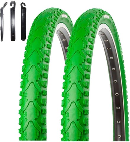 2x Fietsband Groen 40-622 (28 x 1.5) Inclusief Montagelepel