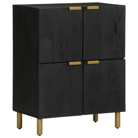 vidaXL - Dressoir - 60x33x75 - cm - bewerkt - hout - zwart