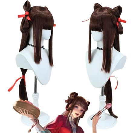 Carnaval anime pruik, Xishi cos pruik One Size bruin