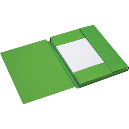 Dossiermap Secolor A4 3 kleppen 100% gerecycled karton 250 gr groen