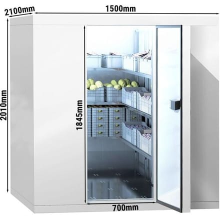 GGM Gastro Kühlzelle - 1500x2100mm - 4,8m³ Zilver
