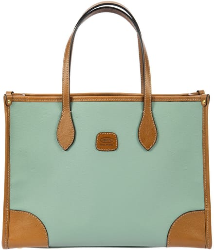 BRIC'S Schoudertas Laptoptas met laptopvak Firenze Opera Bag Eucalyptus Mintgroen
