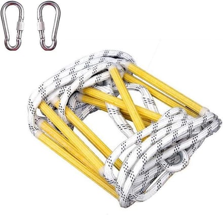 Noodladder - Veiligheidsladder Ontsnapping - Veilig Ontsnappen - Solide Constructie - 10 Meter - Zwart