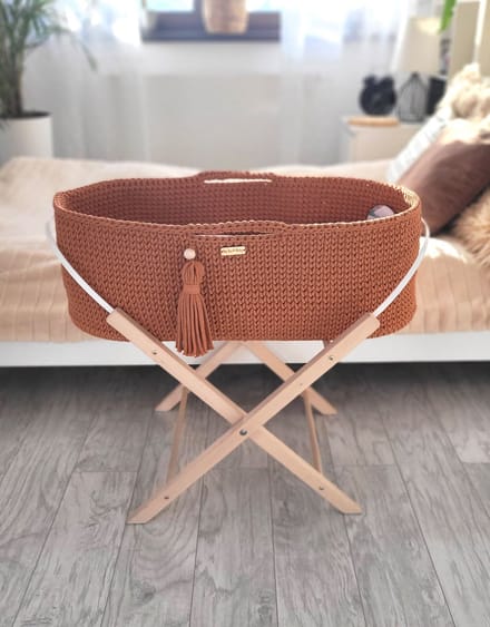 Mozesmand BOHO Handgemaakt met standaard - terracotta